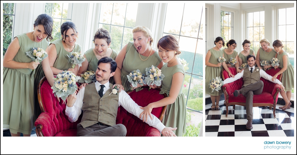 los angeles wedding photographer bridesmaids and groom