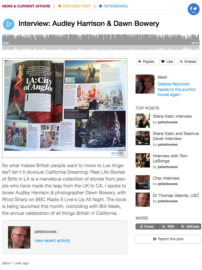 bbc radio 5 live audley harrison dawn bowery california dreaming book press