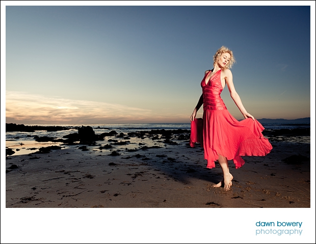 Los Angeles Creative Portrait Photographer red dress