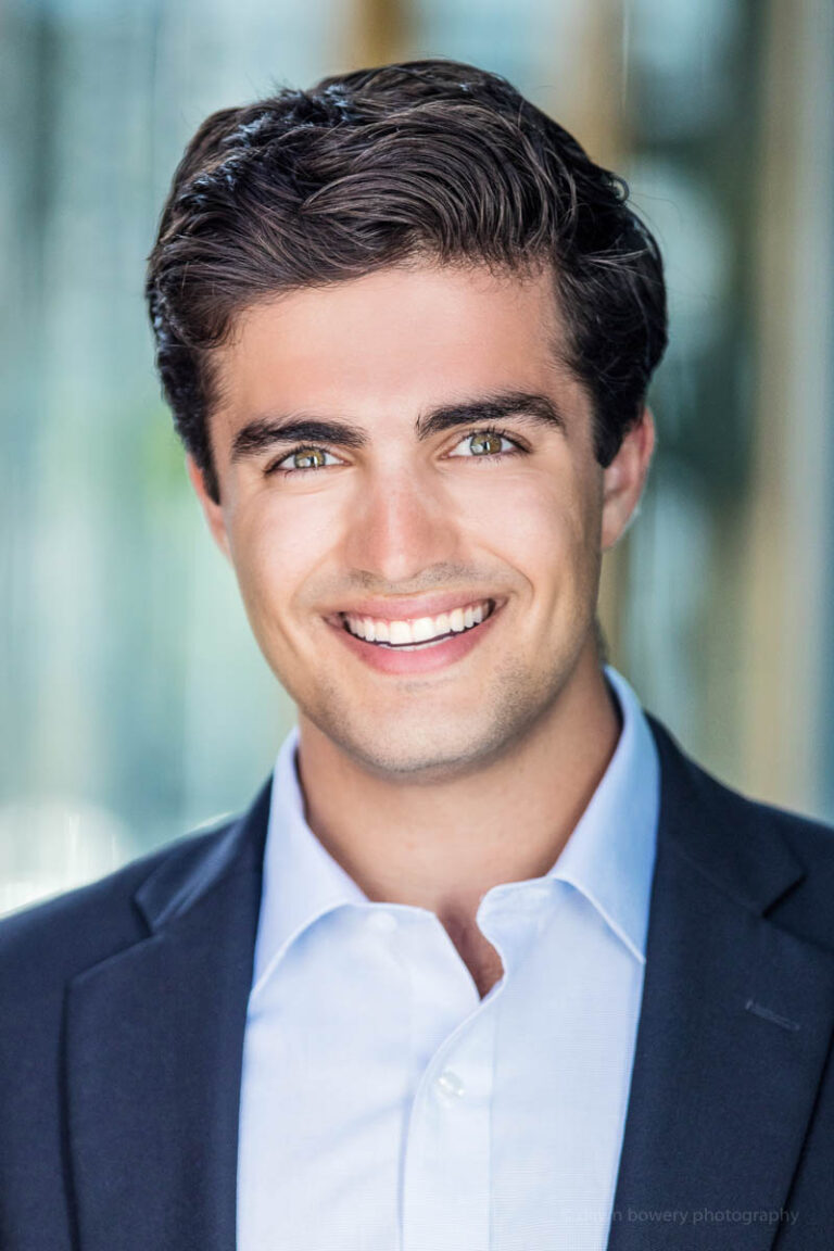 Los Angeles corporate headshot - professional man with blurred background