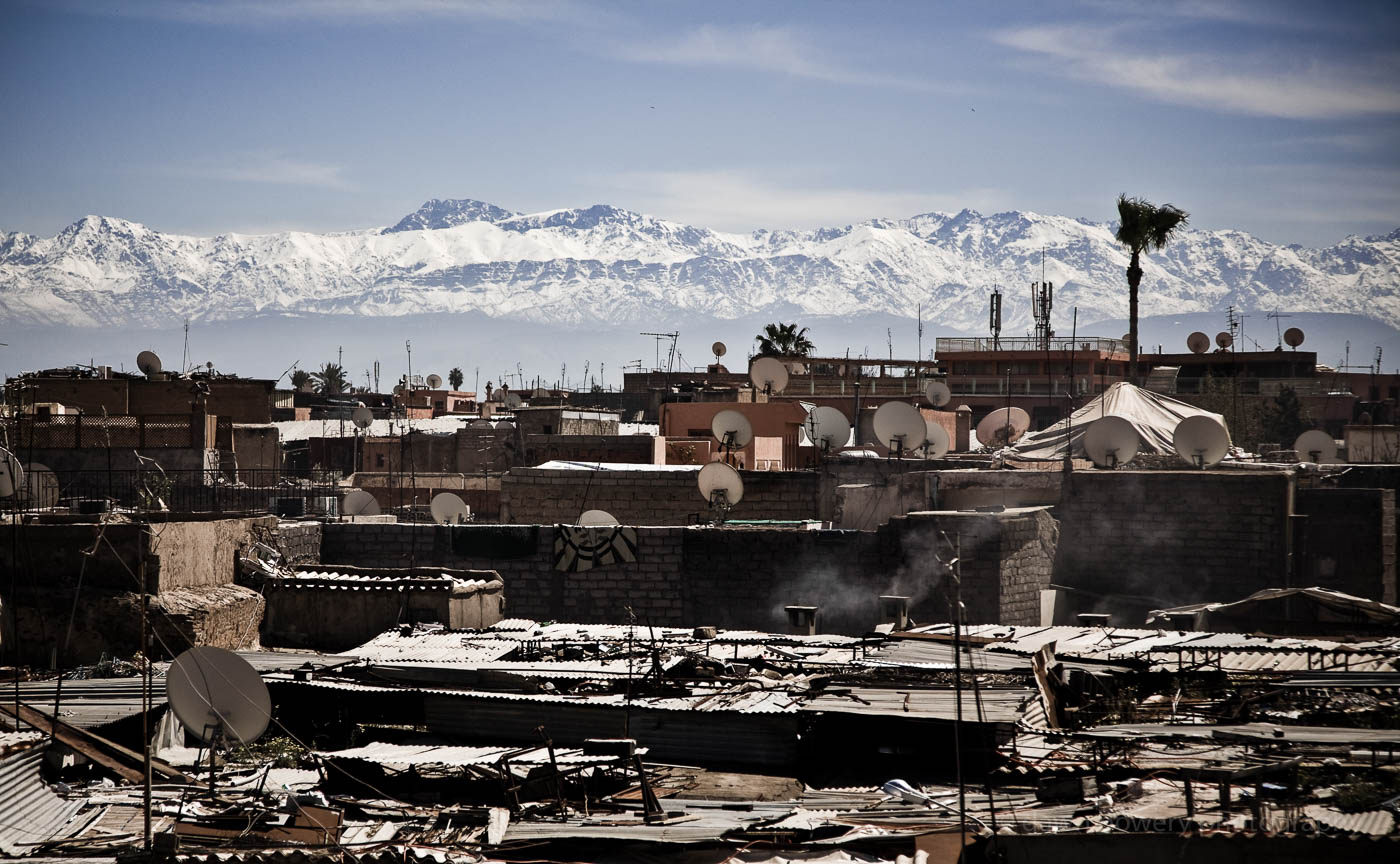 morocco marrakesh rooftops atlas mountains fine art